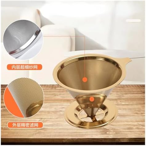 Reusable Coffee Filter Holder Double Layer Stainless Steel - Image 5