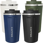 4 Pack Travel Coffee Mug 17oz Insulated Coffee Cup with Lid, Reusable Thermal Coffee Cup Stainless Steel Coffee Tumbler to Keep Hot & Cold Drinks for Car, Daily, Travel and Gifts, Multicolor by Unknown