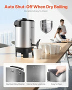 VEVOR Commercial Coffee Urn, 30 Cup 4.5 L Hot Beverage Dispenser with Dripless Faucet, Quick-Brewing Commercial Coffee Maker, Automatic Temperature Control, for Catering, Party, Church & Restaurant - Image 6