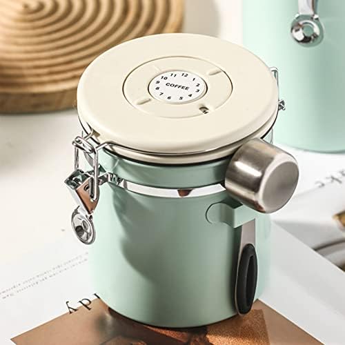 Coffee Containers,Coffee Canister For Ground Coffee,Coffee Canister Mint Green Food Grade Stainless Steel Airtight Coffee Container(Mint Green1.8L) - Image 6