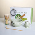 Matcha Tea Set, 5 Pieces with Bamboo Whisk, Green Ceramic Bowl, Strainer, Matcha Holder, Tea Scoop by POWLAB