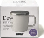 FORLIFE Dew Glossy Finish Brew-In-Mug with Basket Infuser &"Mirror" Stainless Lid 11 oz. (Purple) - Image 5