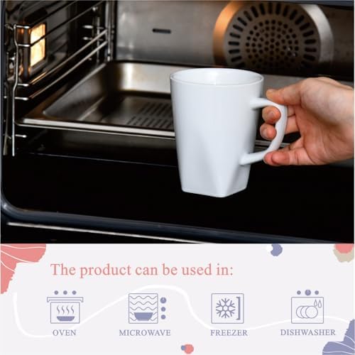 Miicol Porcelain Coffee Mugs Set of 6, Large Coffee Cups 14 oz - Image 5
