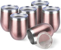StarSpeed 12oz/6 Pack Insulated Wine Tumbler with Lid,Rose Gold by StarSpeed