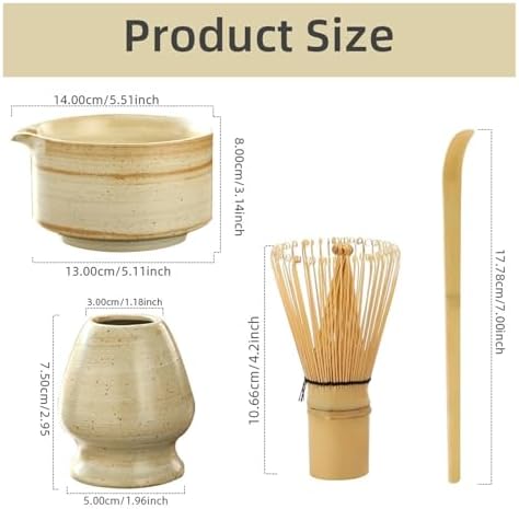 4PCS Matcha Tea Set Whisk Teaspoon Sets Indoor Beverage Shop Tea-making Tools Accessories(Pink) - Image 7
