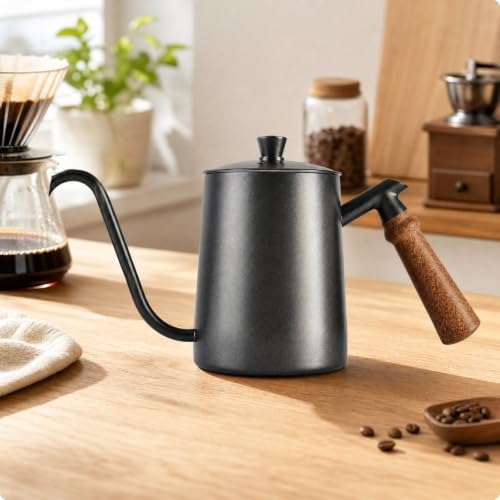 Pour-over Coffee Kettle Stream Direction Control Stainless Steel Gooseneck Pour-over Coffee Kettle Anti for Minimalist Kitchens - Image 7