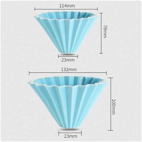 Ceramic Hand Brewing Coffee Dripper Pour Over Maker Handmade Origami Filter Cup Flower Shape Funnel Drip Cafe(Color 3,1-2CUP) - Image 4