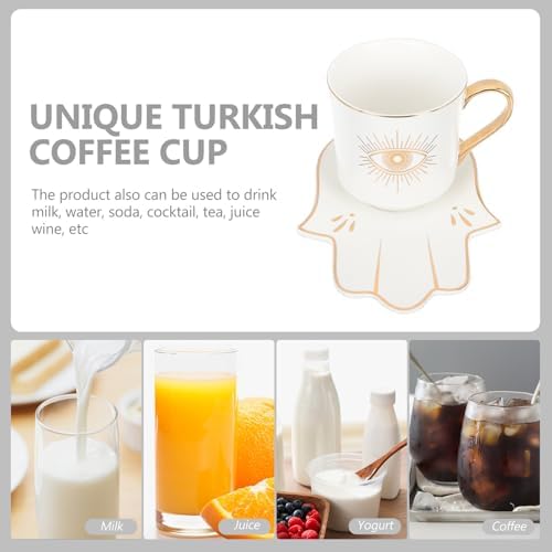 Halloween Season Evil Eye Tea Cup with Saucer, Ceramic Milk Mug - Image 6