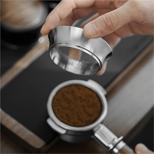 51mm/53mm/54mm/58mm Stainless Steel Espresso Coffee Dosing Funnel Ring Universal Portafilter Barista Tool(2pcs 53 or 54mm) - Image 2