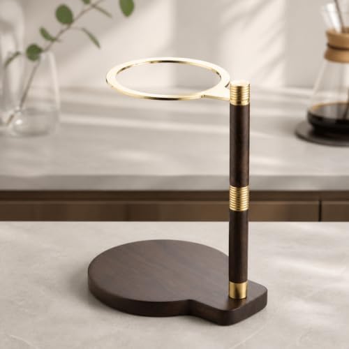 Wooden Pour-over Coffee Stand Sturdy Wooden Tea rack for Coffee Shop Corner - Image 2