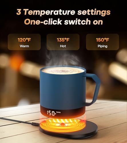Heated Coffee Mug 14oz, Rechargeable Temperature Control Mug with Lid - Image 3