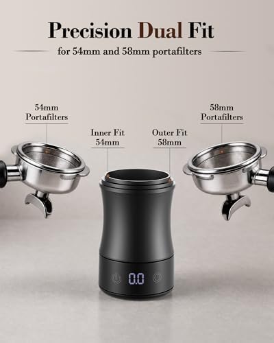 Digital Coffee Scale with Timer, 2-in-1 Espresso Scale & Coffee Dosing Cup, Magnetic Design Fits 54mm & 58mm Portafilter, Rechargeable, Max 500g/0.1g Precision, Auto-Off Setting, Black - Image 2