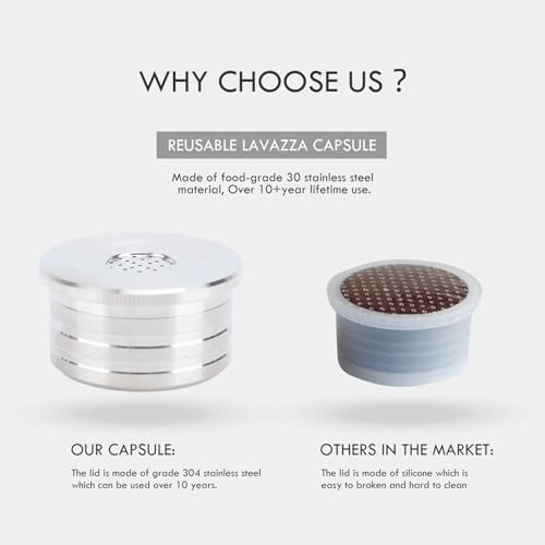 Aramox Stainless Steel Reusable Coffee Capsule, Kit for Coffee Machine, with Filters, Suitable for All Coffee Powder, Convenient to Use (with Paper Filters Brush Spoon Press - Image 6