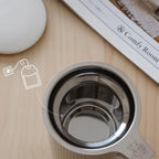 WENSHUO Tea Infuser Mug with Lid, Ceramic Cup for Loose Leaf, 20 oz,White - Image 3