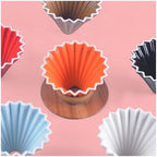 Ceramic Coffee Dripper Pour Over Maker Handmade Origami Filter Cup Flower Shape Funnel Drip Cafe Cake Home(Color 02) - Image 3