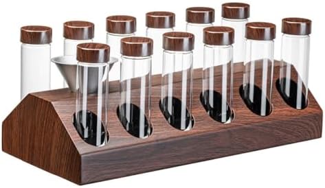 Glass Coffee Bean Cellar Tubes with Stainless Steel Stand - Image 2