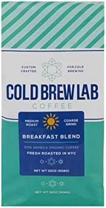 Cold Brew Organic Breakfast Blend Coffee, Medium Roast, Coarse Ground, 2 Lb by COLD+BREW+LAB