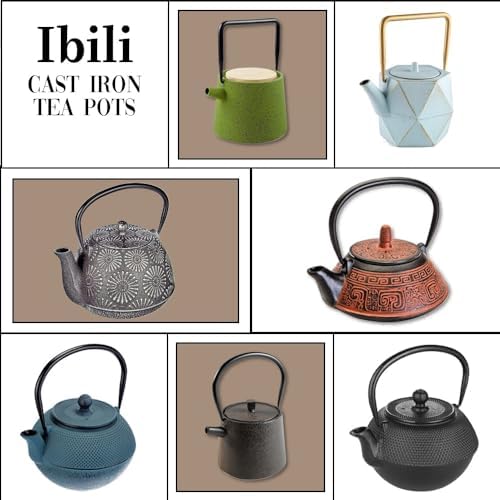 IBILI 40 Oz Nara Oriental Cast Iron Teapot | Made in Spain | Stainless Steel Infuser, Enameled Interior, Stovetop & Induction Compatible, Japanese Kettle for Loose Leaf Tea, Tetsubin Design, Black - Image 3