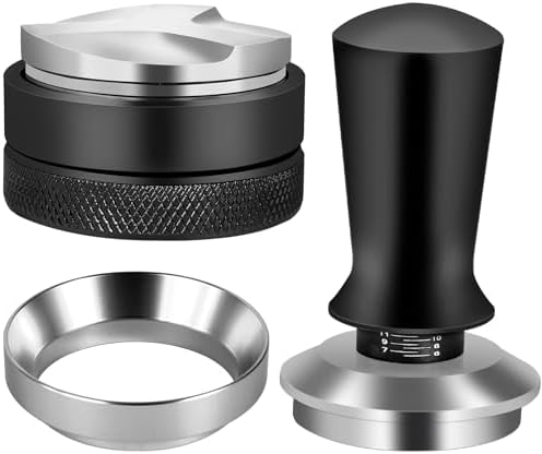 Reoszeank 51mm Espresso Accessories Kit, Distributor, Tamper, Dosing Funnel by Reoszeank