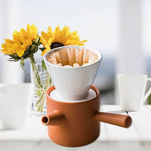 Pour Over Coffee Machine Coffee Dripper Brewer Portable Drip Filter Coffee Maker Set for Home Cafe (Orange) - Image 2