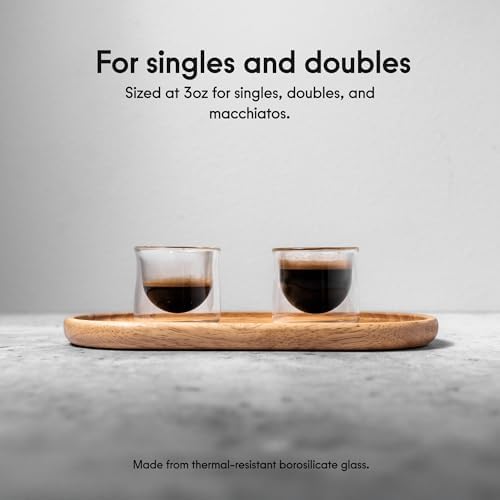 FLUR Espresso Glasses (Set of 2) Perfect for Espresso, Macchiatos & Small Espresso Drinks – Double-Walled Borosilicate Glass – Handmade, Lightweight & Durable – 3oz (Teal) - Image 2