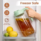 Mason Jar Pitcher - Airtight & Leakproof Glass Pitcher with Lid, Perfect for Breastmilk, Cold Brew, and Sun Tea, 2 Quart (64 oz) Mason Jar with Pour Spout Lid - Image 5