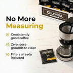 Colonial Coffee Dark Roast Hotel Filter Packs, 0.5oz, 150 Ct - Image 5