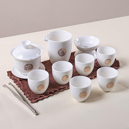 KEYDUACU Gaiwan Tea Set,Chinese Gongfu Tea Set,Portable for Adults,Home by KEYDUACU