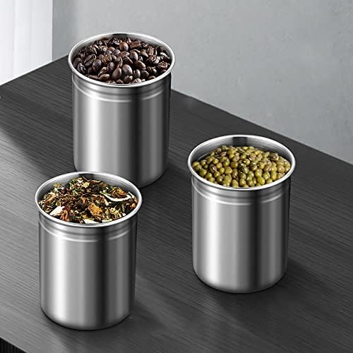 Coffee Bean Container 304 Stainless Steel Vacuum Sealed Jar Food Flower Tea Storage Jar Five Grains Coffee Bean Storage Jar for Beans, Grounds, Tea, Sugar - Image 2