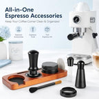 54mm Espresso Accessories Kit, Calibrated Tamper WDT Wood Station Tools Set - Image 2