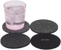 Graf Lantz - Bierfilzl Merino Wool Round Coasters Set of 4 - Greyscale (4" Circles) - Absorbs 30% of Weight - German Wool - Heat Resistant, Sustainable, & Reusable - Home Decor & Coffee Table Decor by GrafLantz