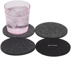 Graf Lantz - Bierfilzl Merino Wool Round Coasters Set of 4 - Greyscale (4" Circles) - Absorbs 30% of Weight - German Wool - Heat Resistant, Sustainable, & Reusable - Home Decor & Coffee Table Decor by GrafLantz