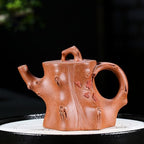 Tea Pots For Loose Tea Creative Tree Stump Tea Kettle Handmade Purple Clay Pot Office Tea Party Teapot Household Tea Set Tea Infuser Pot - Image 4