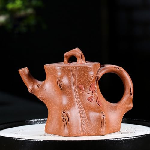Tea Pots For Loose Tea Creative Tree Stump Tea Kettle Handmade Purple Clay Pot Office Tea Party Teapot Household Tea Set Tea Infuser Pot - Image 4
