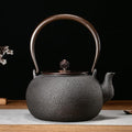 Cast Iron Teapot, Stovetop Safe Tea Kettle With handle, Asian Style Handmade Tea Pot For Home Camping Outdoor Use(1.2L, BlackS) by Unknown