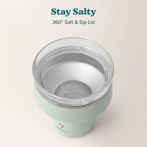 REDUCE Saltini 16oz Margarita Tumbler - Insulated Cocktail Glass with Lid - Image 4