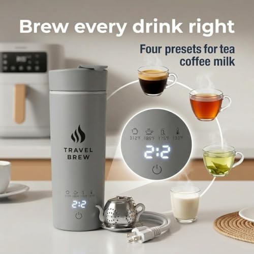 Travel Tea Kettle With Tea Infuser - 500ml with Auto Shut Off Protection - Image 2