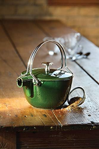 Staub Cast Iron 1-qt Round Tea Kettle - Basil, Made in France - Image 2