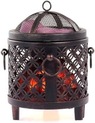 Dicimi Vintage Electric Wax Warmer for Scented Wax Melts - Flickering Fire LED Candle Warmer, Multi-Function Oil Warmer for Essential Oils, Safe Flameless Home Decor with 60-Day Warranty by DICIMI