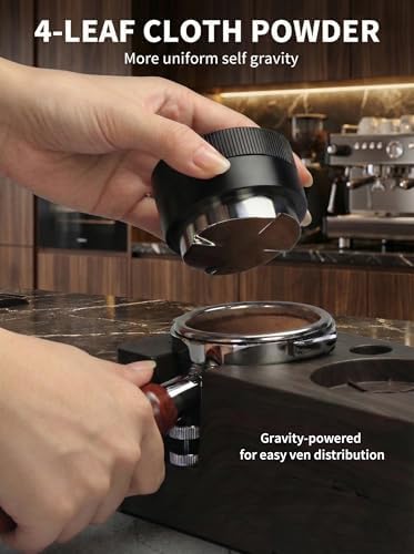 Barista Espresso Tamper 53.3/54mm, Spring Loaded Flat Base Tamper Kit - Image 3