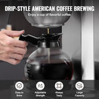VEVOR 12 Cups Commercial Drip Coffee Maker, Coffee Maker Machine with 3 Glass Carafes and 3 Warmer Plates, Stainless Steel Pour Over Coffee Brewer with Auto Water Intake, for Restaurant Office Cafe - Image 6