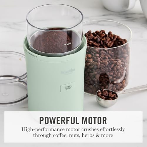 Martha Stewart Electric Coffee & Spice Grinder with Dual Bowls, Honeydew - Image 4