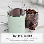 Martha Stewart Electric Coffee & Spice Grinder with Dual Bowls, Honeydew - Image 4