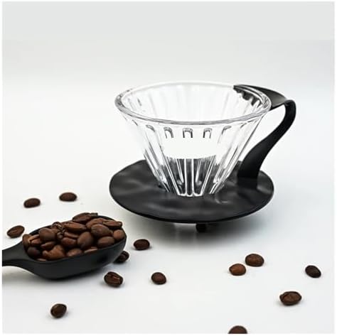 Coffee Filter Cup, Wide Grooves For Filter Fit,V-Shape Heat-Resistant Glass Coffee Dripper(CK5201) - Image 3