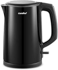 COMFEE' Stainless Steel Double Wall Electric Kettle 1.5L, Black by COMFEE