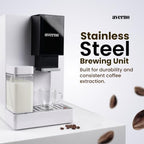 Averno Fully Automatic Espresso Machine with Grinder & Milk Frother, Bean to Cup Coffee Maker for Espresso, Cappuccino & Latte, Stainless Steel Brewing Unit - Image 6