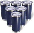 AIANJI 20oz Tumbler with Lid Stainless Steel Tumblers Insulated Mug Navy 6P by AIANJI