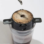 Foldable Portable Coffee Filter Maker Stainless Steel Drip Tea Holder Reusable Paperless Pour Over Dripper(2pcs Black) - Image 5