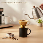 Pour Over Coffee Dripper, Stainless Steel Reusable Cone Filter, #4 Size Fits Most Carafes and Mugs (1 PC) - Image 2