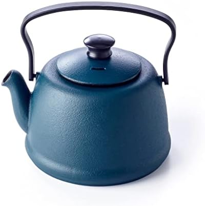 Beka Junna 1 Litre Cast Iron Tea Maker Teapot with Stainless Steel Infuser, Folding Handle and Non-Drip Pouring Spout Kettle Suitable for All Heat Sources - Ocean Colour by Unknown